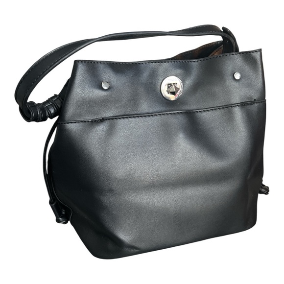 BCBG Black Bucket Bag Formal Business Career, Like New! - Picture 11 of 11